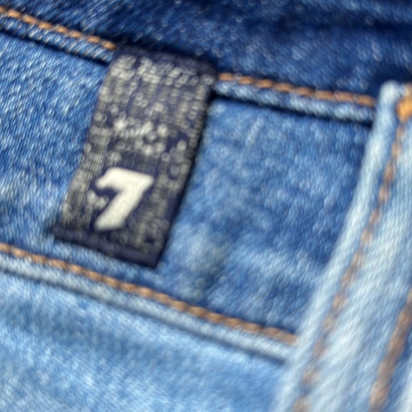 7Fam jeans high waisted, 2 tone crop jeans- y2k - Picture 12 of 14